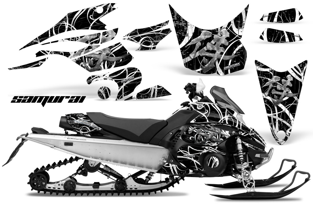 Yamaha FX Nytro 2010 Graphics Kit Samurai White Black